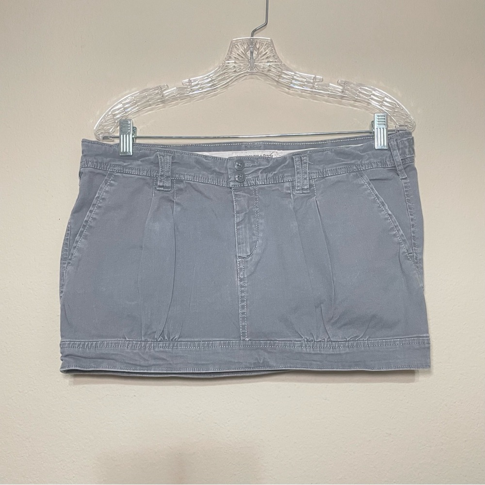 Abercrombie‎ and Fitch Y2K Vintage Micro Mini Utility Bubble Skirt Size 8 Gray